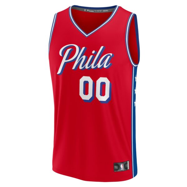 Philadelphia 76ers Fanatics Fast Break Custom Jersey - Red - Statement Edition - Image 3