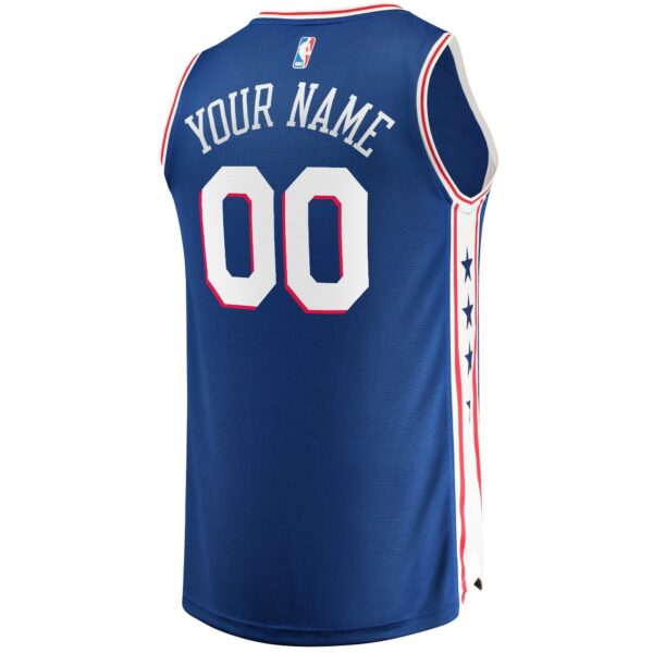 Philadelphia 76ers Fanatics Fast Break Custom Replica Jersey Royal - Icon Edition - Image 4