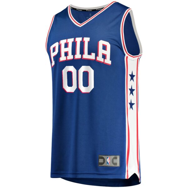Philadelphia 76ers Fanatics Youth Fast Break Custom Replica Jersey Royal - Icon Edition - Image 3