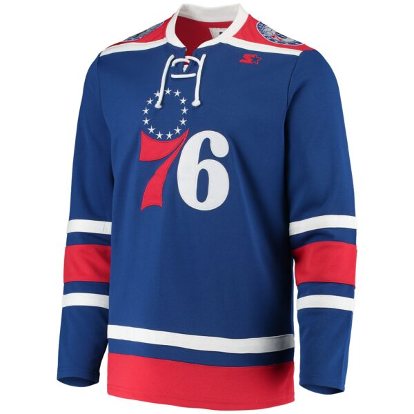 Philadelphia 76ers G-III Sports by Carl Banks Pointman Hockey Fashion Jersey - Royal - Image 3