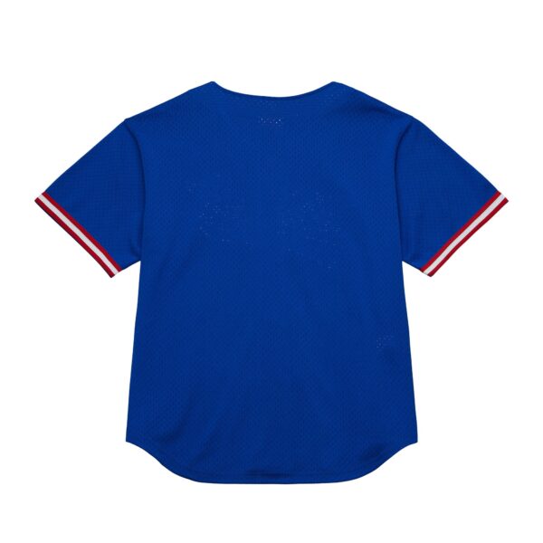 Philadelphia 76ers Mitchell & Ness Hardwood Classics On The Clock Mesh Fashion Baseball Jersey - Royal - Image 4