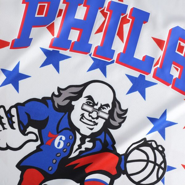 Philadelphia 76ers NBA & KidSuper Studios by Fanatics Unisex Hometown Jersey - White - Image 7
