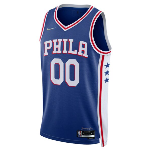 Philadelphia 76ers Nike 2021/22 Diamond Swingman Custom Jersey - Icon Edition - Royal - Image 3