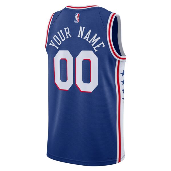 Philadelphia 76ers Nike Unisex 2022/23 Swingman Custom Jersey Royal - Icon Edition - Image 4