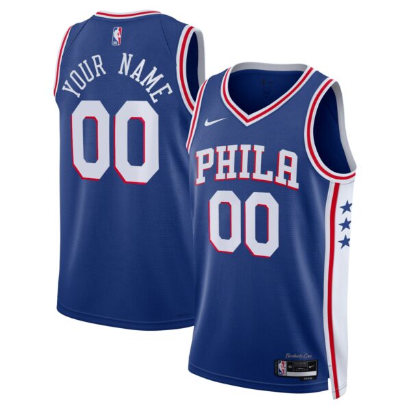 Philadelphia 76ers Nike Unisex 2022/23 Swingman Custom Jersey Royal - Icon Edition - Image 2