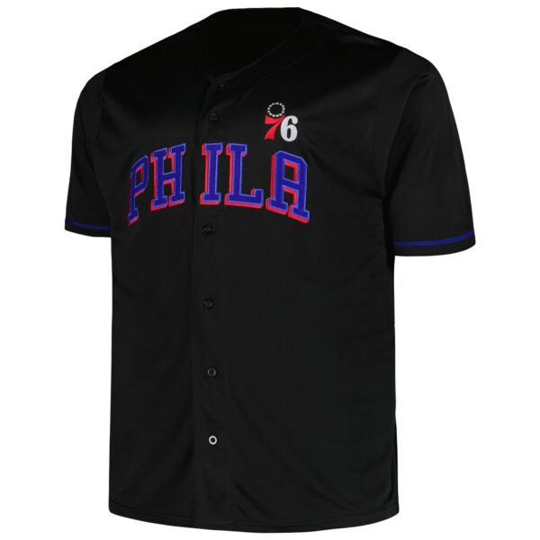 Philadelphia 76ers Profile Big & Tall Pop Jersey - Black - Image 3