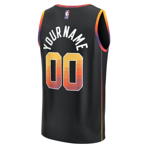 Phoenix Suns Fanatics  Fast Break Custom Replica Jersey - Black - Statement Edition - Image 4