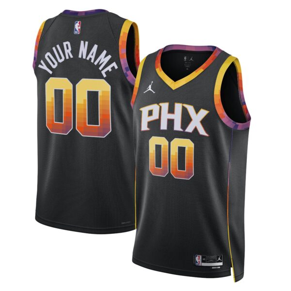 Phoenix Suns Jordan Brand Unisex 2022/23 Swingman Custom Jersey - Statement Edition - Black - Image 2