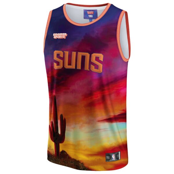 Phoenix Suns NBA & KidSuper Studios by Fanatics Unisex Hometown Jersey - Red - Image 3