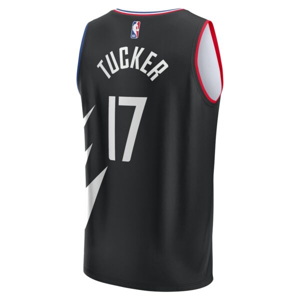 PJ Tucker LA Clippers Fanatics Youth Fast Break Player Jersey - Statement Edition - Black - Image 4
