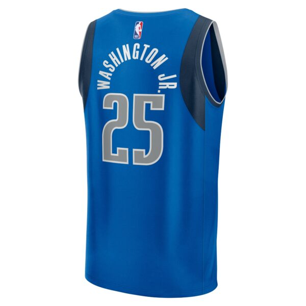 PJ Washington Jr. Dallas Mavericks Fanatics Youth Fast Break Player Jersey - Icon Edition - Blue - Image 4