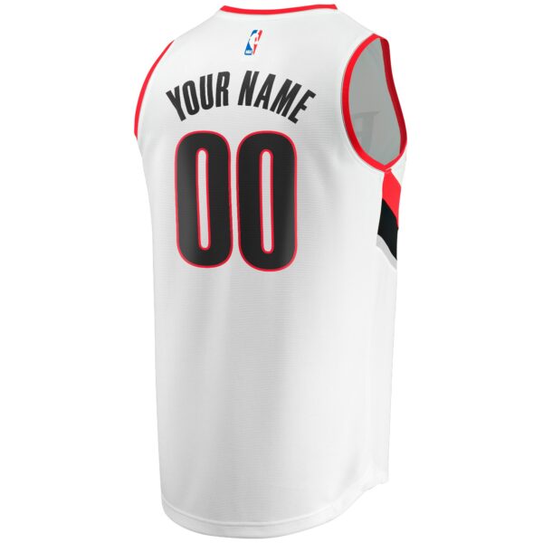 Portland Trail Blazers Fanatics Fast Break Custom Replica Jersey - Association Edition - White - Image 4