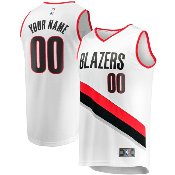 Portland Trail Blazers Fanatics Fast Break Custom Replica Jersey - Association Edition - White - Image 2