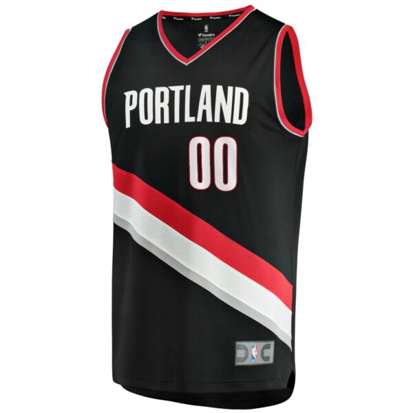 Portland Trail Blazers Fanatics Fast Break Custom Replica Jersey Black - Icon Edition - Image 3