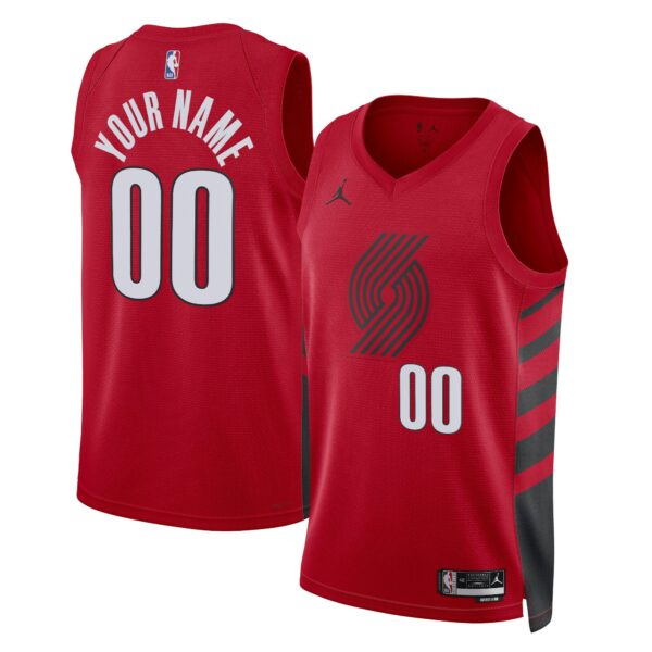 Portland Trail Blazers Jordan Brand Unisex 2022/23 Swingman Custom Jersey - Statement Edition - Red - Image 2