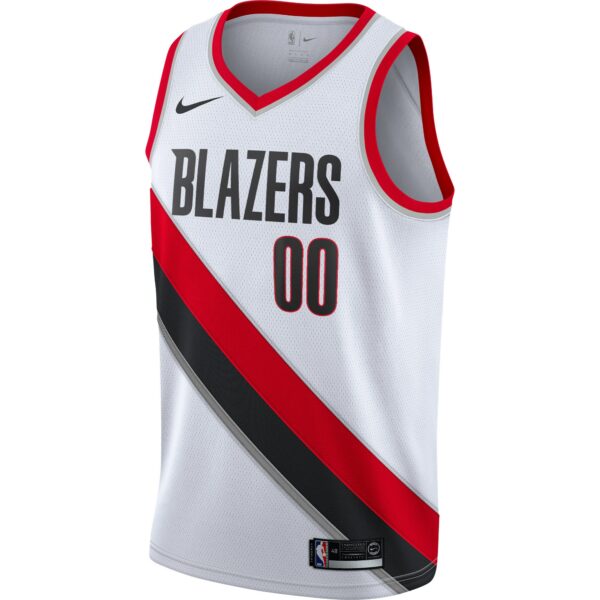 Portland Trail Blazers Nike 2020/21 Swingman Custom Jersey - Association Edition - White - Image 3