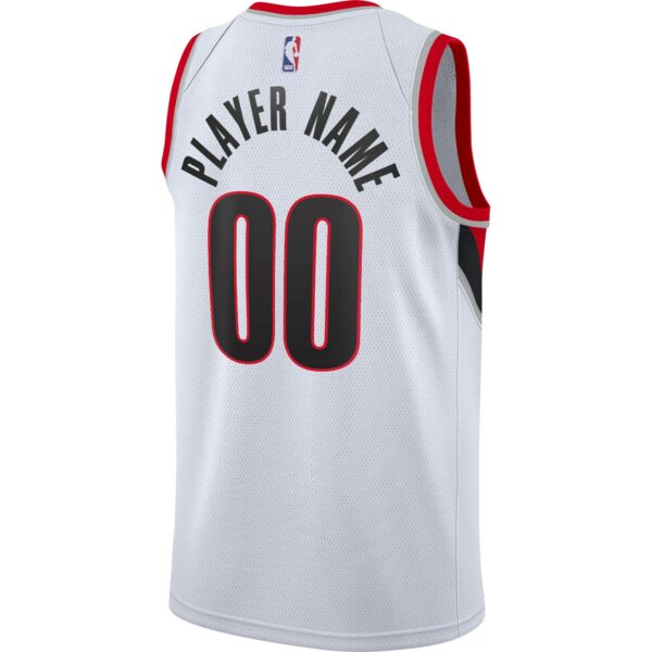 Portland Trail Blazers Nike 2020/21 Swingman Custom Jersey - Association Edition - White - Image 4