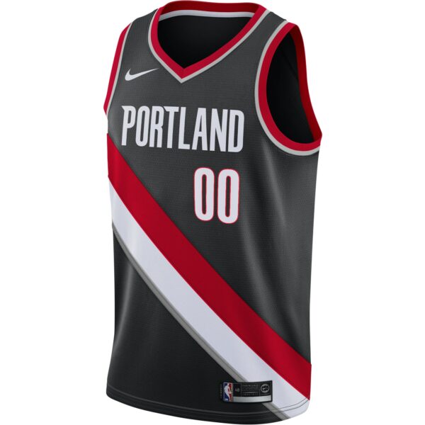 Portland Trail Blazers Nike 2020/21 Swingman Custom Jersey - Icon Edition - Black - Image 3
