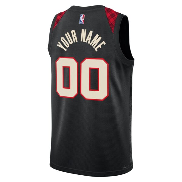 Portland Trail Blazers Nike Unisex 2023/24 Custom Swingman Jersey - Black - City Edition - Image 4