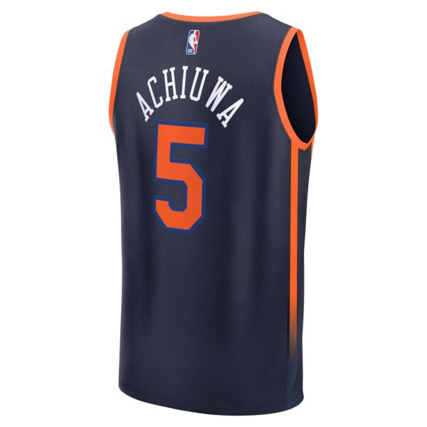Precious Achiuwa New York Knicks Fanatics Fast Break Player Jersey - Statement Edition - Navy - Image 4