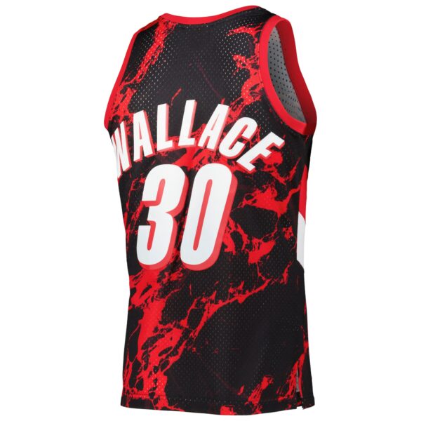Rasheed Wallace Portland Trail Blazers Mitchell & Ness 1999/00 Hardwood Classics Marble Swingman Jersey - Black - Image 4