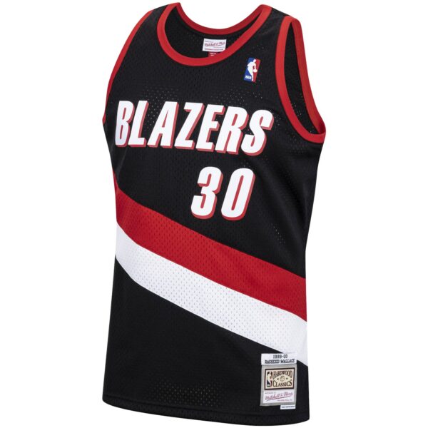 Rasheed Wallace Portland Trail Blazers Mitchell & Ness 1999/00 Hardwood Classics Swingman Jersey - Black - Image 3
