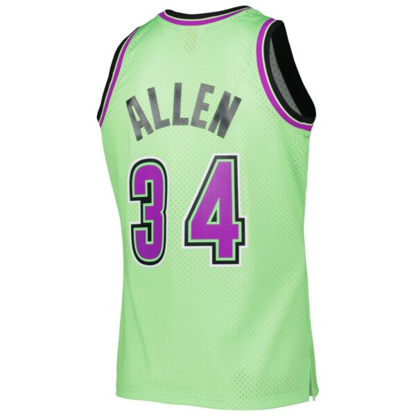 Ray Allen Milwaukee Bucks Mitchell & Ness 1996-97 Hardwood Classics Reload 3.0 Swingman Jersey - Green - Image 4