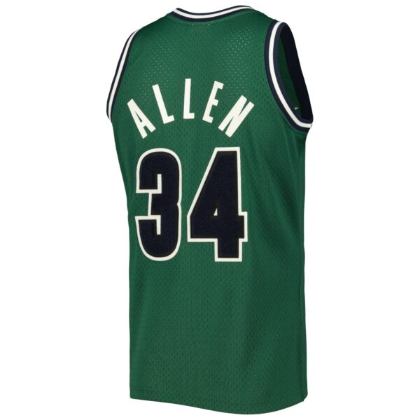 Ray Allen Milwaukee Bucks Mitchell & Ness 2000/01 Hardwood Classics Off-Court Swingman Jersey - Hunter Green - Image 4