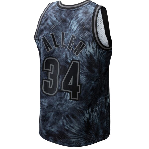 Ray Allen Milwaukee Bucks Mitchell & Ness Hardwood Classics 1996/97 Tie-Dye Swingman Jersey - Black - Image 4