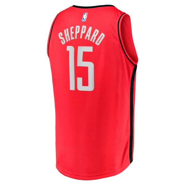 Reed Sheppard Houston Rockets Fanatics Youth 2024 NBA Draft Fast Break Player Jersey - Icon Edition - Red - Image 4