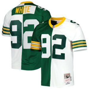 Reggie White Green Bay Packers Mitchell & Ness 1996 Split Legacy Replica Jersey - Green-White