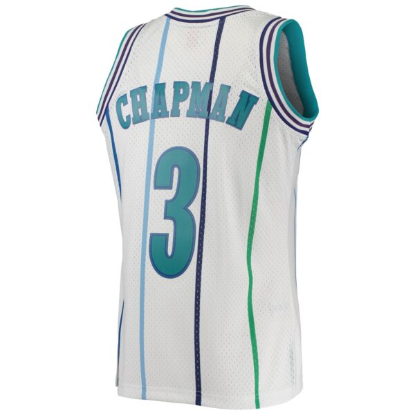 Rex Chapman Charlotte Hornets Mitchell & Ness 1988/89 Hardwood Classics Swingman Jersey - White - Image 4