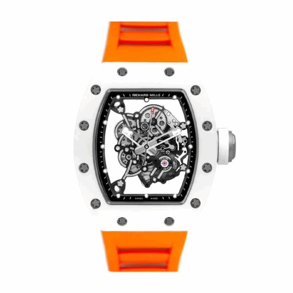 Richard Mille 055 Orange Strap Watch