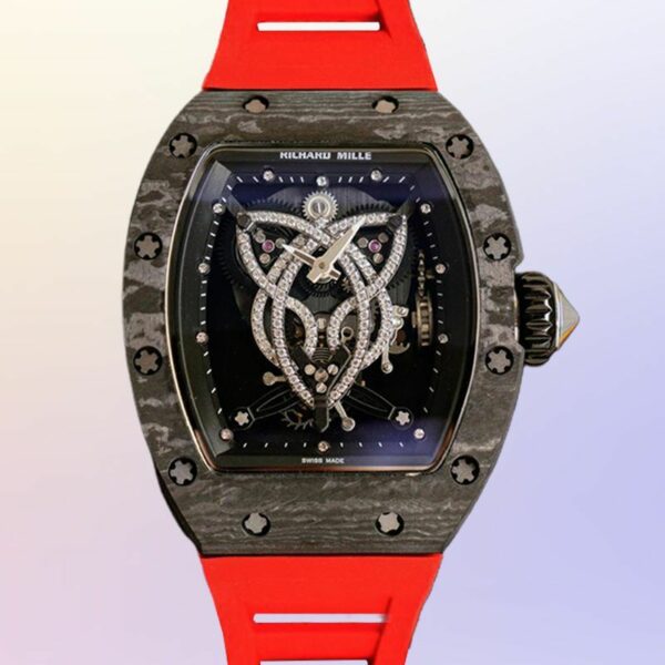 Richard Mille RM 019-002 Black Rubber Strap Automatic Men Watch - Image 3