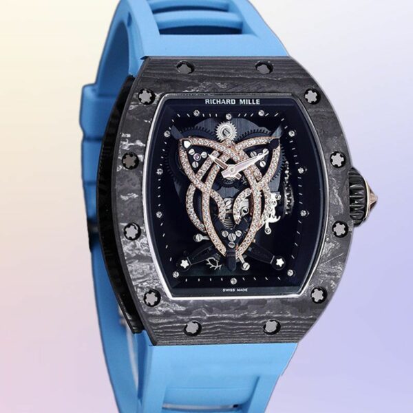 Richard Mille RM 019-004 Blue Rubber Strap Automatic Men Watch - Image 3
