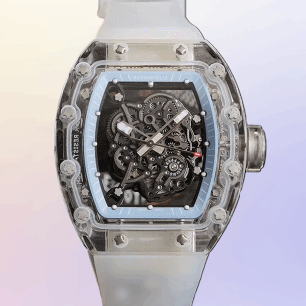 Richard Mille RM 055-023 Blue White Rubber Band Automatic Men Watch - Image 3
