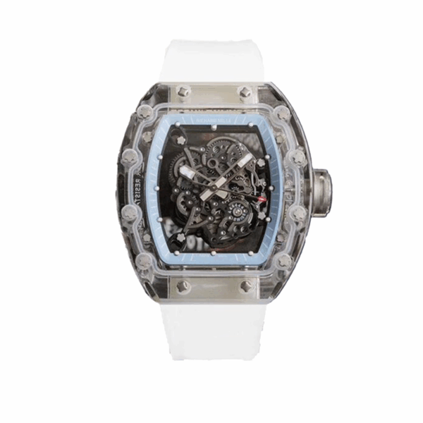 Richard Mille RM 055-023 Blue White Rubber Band Automatic Men Watch