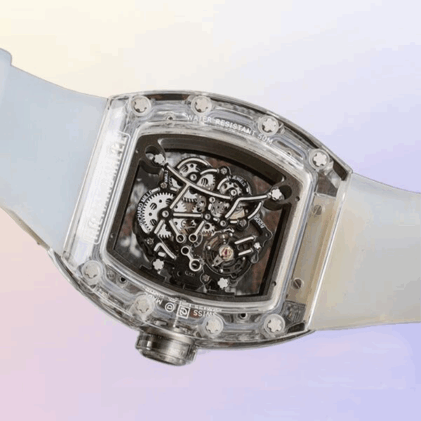 Richard Mille RM 055-023 Blue White Rubber Band Automatic Men Watch - Image 2