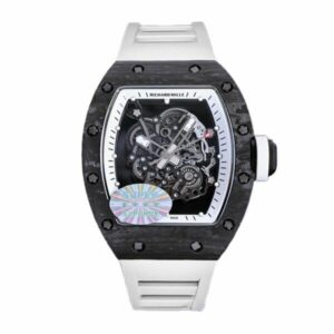 Richard Mille RM 055 Tourbillon Carbon TPT White Straps Watch