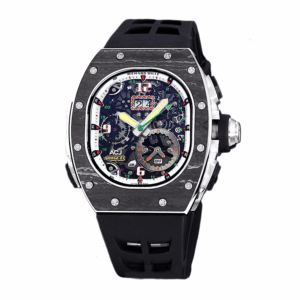 Richard Mille RM 62-01 Automatic Men Watch Black Rubber Band Carbon Fiber