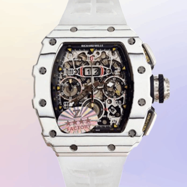 Richard Mille RM 62-01 Men 50 42mm RM 62-01-009 Automatic Transparent Dial White Watch - Image 2