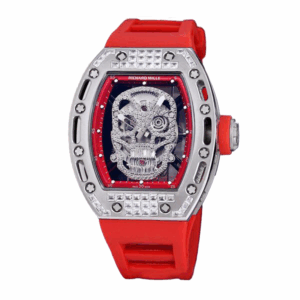 Richard Mille RM052 Around 50 42mm Men RM052-001 Diamonds Skull Dial Black Blue Watch