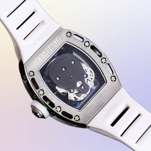 Richard Mille RM052 Around 50 42mm Men RM052-001 Silver-tone Diamonds Skull Dial White Watch - Image 3