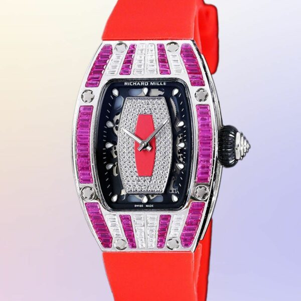 Richard Mille RM07-1 ?Diamond Krona? Red Strap Watch - Image 2