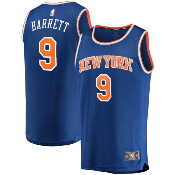 RJ Barrett New York Knicks Fanatics Fast Break Replica Jersey Royal - Icon Edition - Image 2