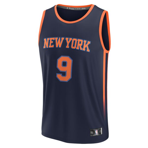 RJ Barrett New York Knicks Fanatics Fast Break Replica Player Jersey - Statement Edition - Navy - Image 3