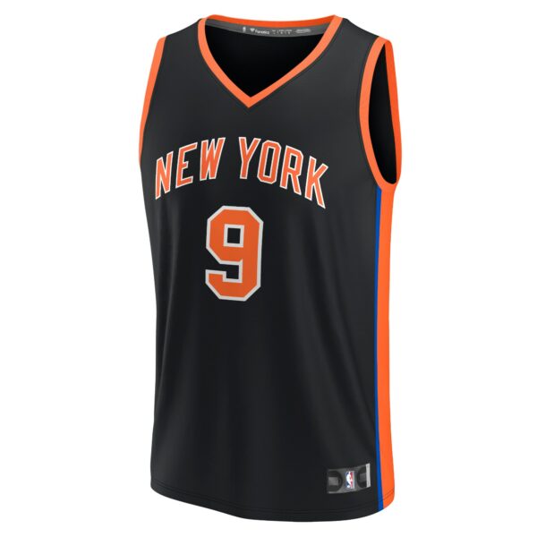 RJ Barrett New York Knicks Fanatics Fastbreak Jersey - City Edition - Black - Image 3