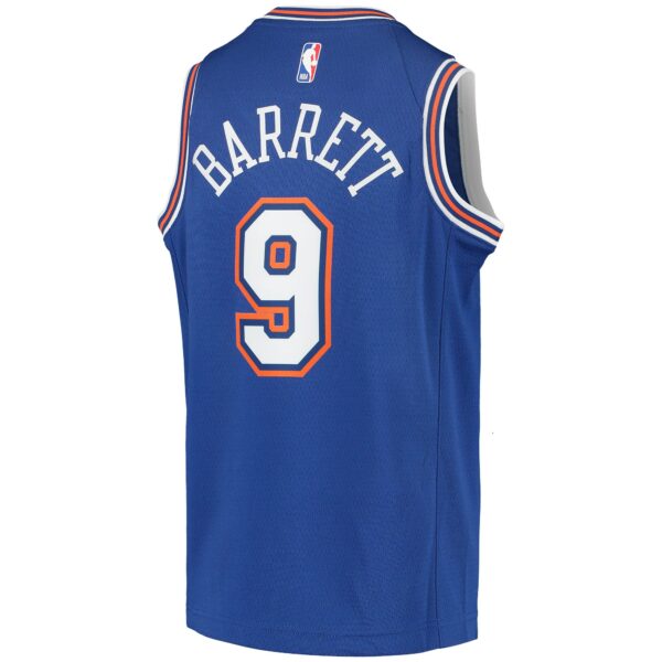 RJ Barrett New York Knicks Jordan Brand Youth 2020/21 Swingman Player Jersey - Statement Edition - Blue - Image 4