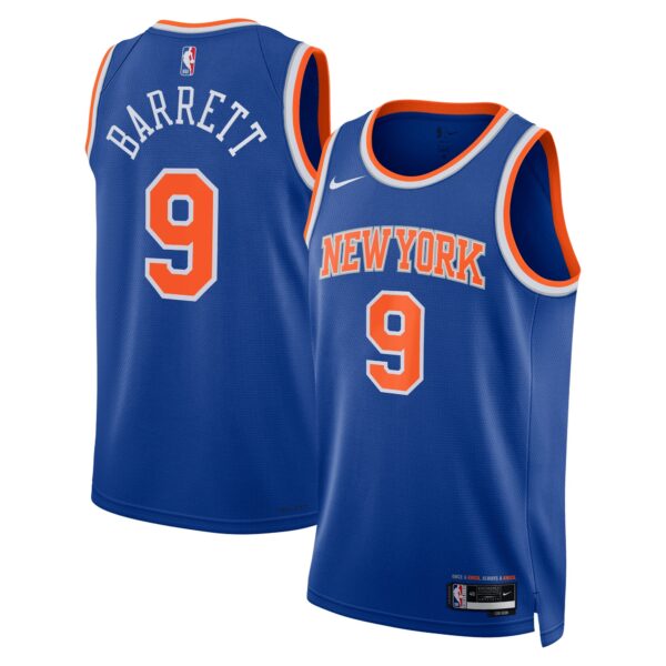 RJ Barrett New York Knicks Nike Unisex Swingman Jersey - Icon Edition - Blue - Image 2
