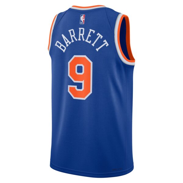 RJ Barrett New York Knicks Nike Unisex Swingman Jersey - Icon Edition - Blue - Image 3